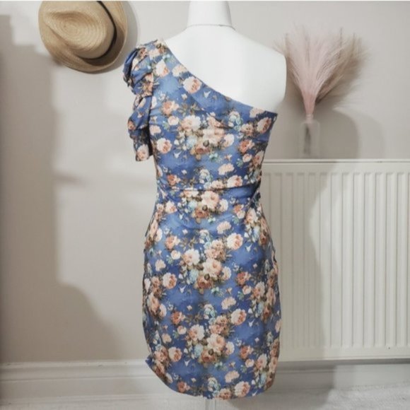 🦋 2 for $20 - Vintage Puff Sleeve Side Sleeve Floral Dress- S - Picture 2 of 12